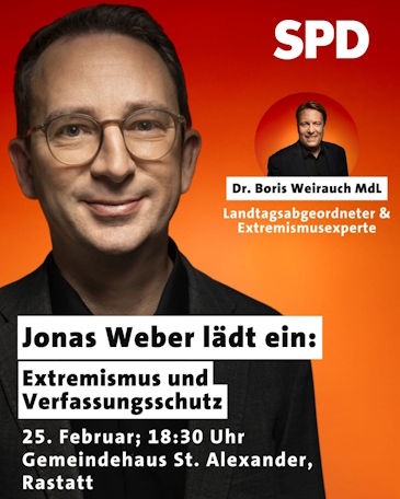 Jonas Weber lädt ein: Extremismus und Verfassungsschutz